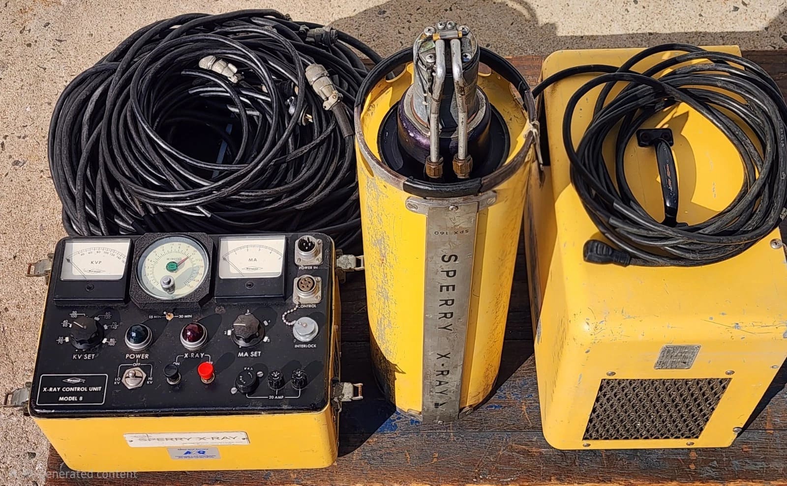 Sperry Portable X-Ray System - control unit and tube head